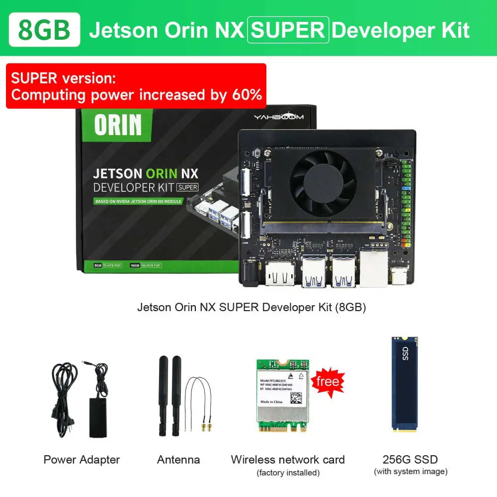 Jetson Orin NX Developer Kit 8GB RAM Super Version with NVIDIA Core Module for ROS AI Deep Learning-Developer Kit