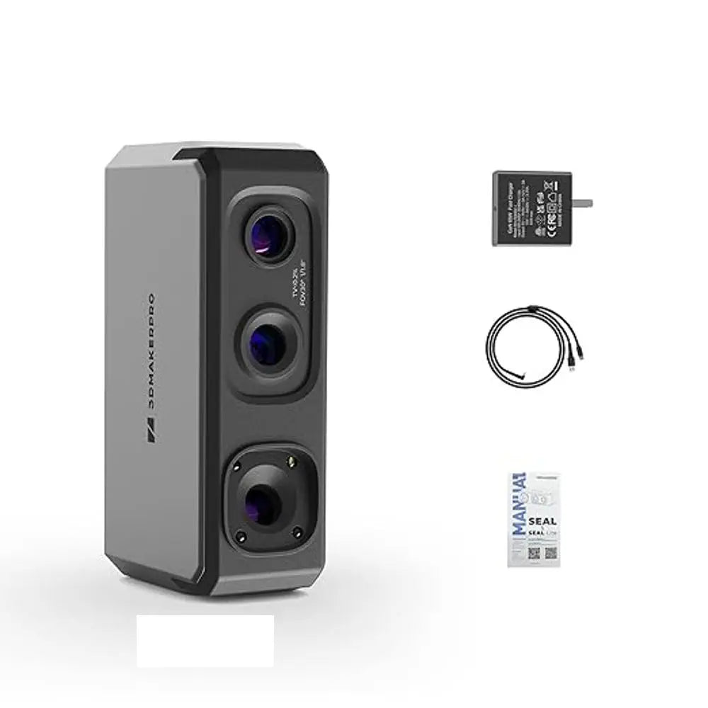 Seal Standard 3DMakerpro 3D Scanner for 3D Printer with 0.01mm Accuracy, 24-bit Color Camera, 10FPS Scanning Speed, Anti-Shake Scan 3D Model Scanner for Android/iOS/Win10/MacOS