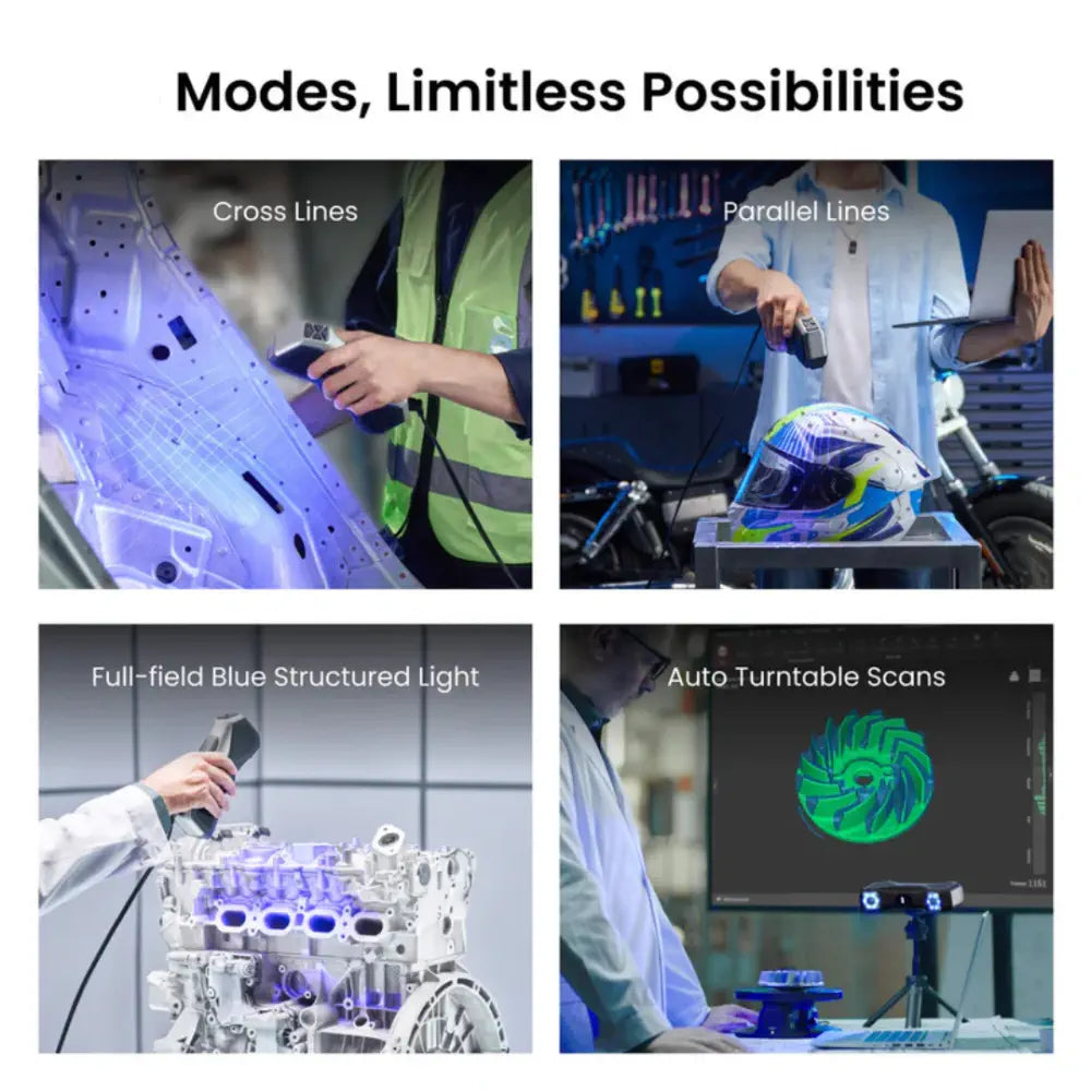 Revopoint MetroX Pro Advanced Edition Blue Laser Line &amp; Full-field Structured Light 3D Scanners