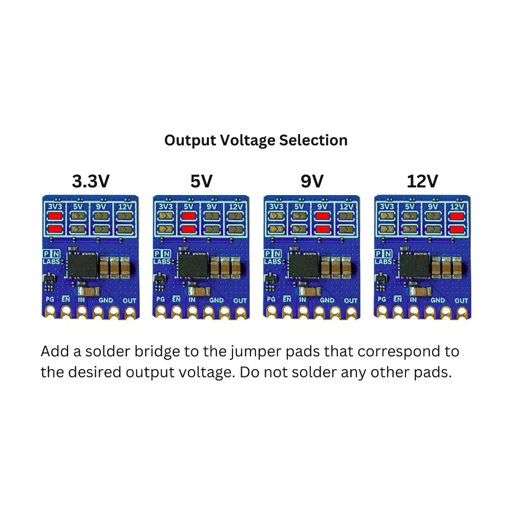 PN Labs NanoBuck Adjustable 3.3, 5, 9, 12 V Buck Module, 2.5 A