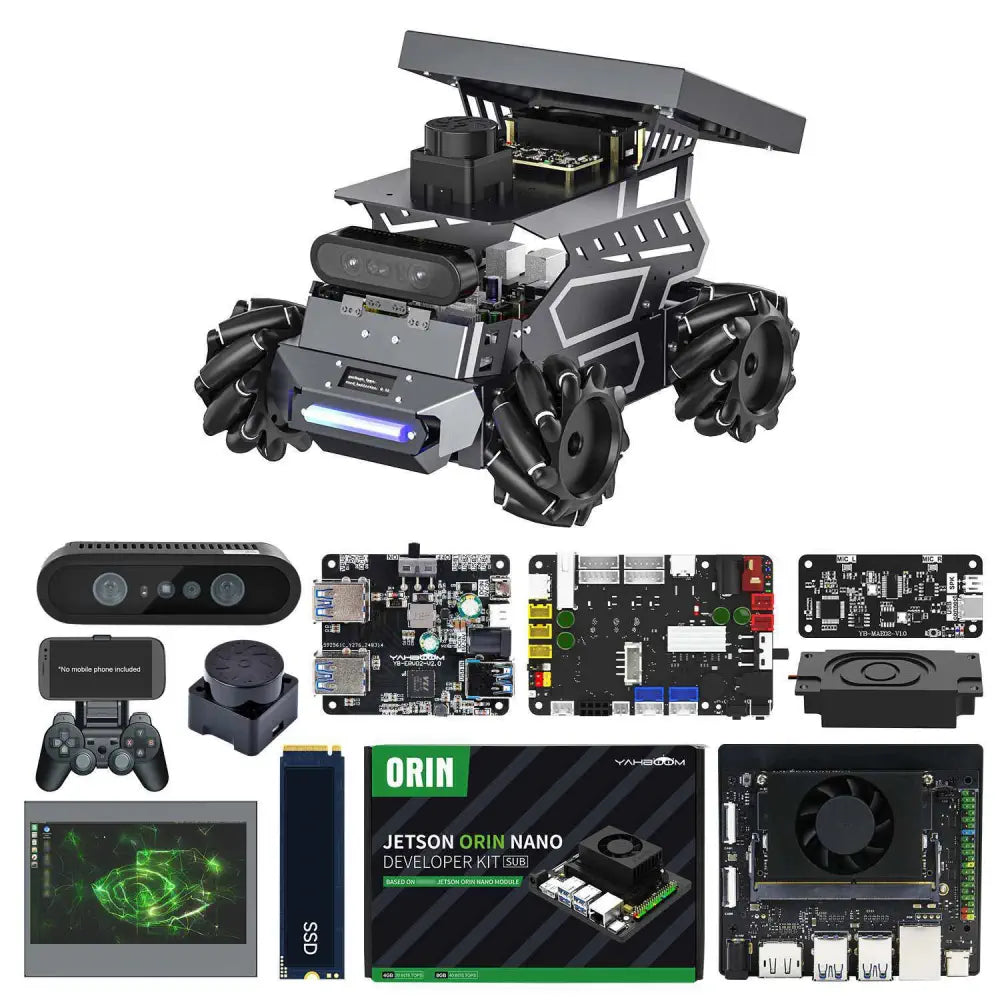 ROSMASTER M3 AI Large Model ROS2 Robot Kit-Superior Version With Orin NANO SUPER 8GB Board
