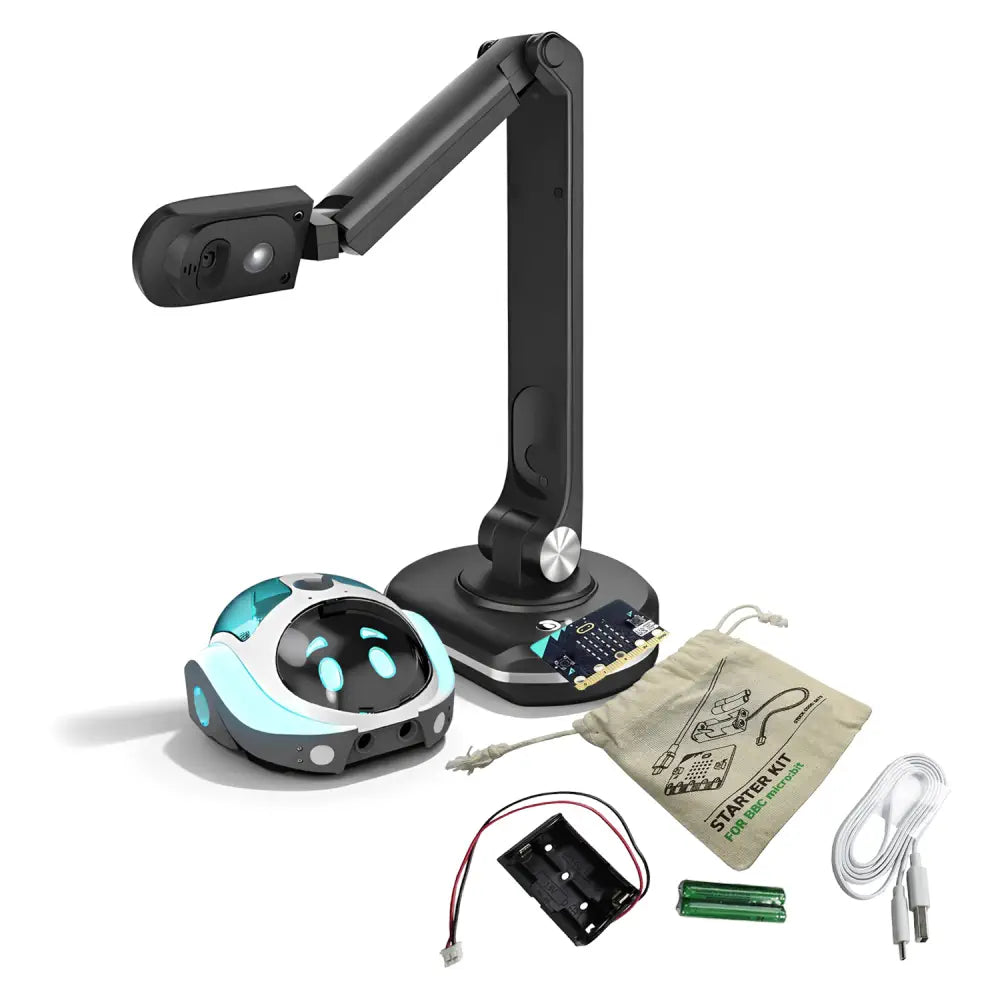 STEM Teacher Kit Bundle -  Loti-Bot Coding Robot, Kitronik Starter Kit w/ BBC micro:bit V2 + FREE Joyusing V500S Document Camera