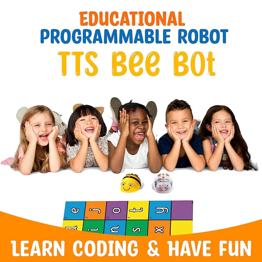 TTS Bee-Bot &amp; Blue-Bot Alphabet Mat (75×90cm) Coding &amp; Literacy Learning Grid STEM Robotics Vinyl Playmat