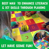 TTS Bee-Bot &amp; Blue-Bot Alphabet Mat (75×90cm) Coding &amp; Literacy Learning Grid STEM Robotics Vinyl Playmat
