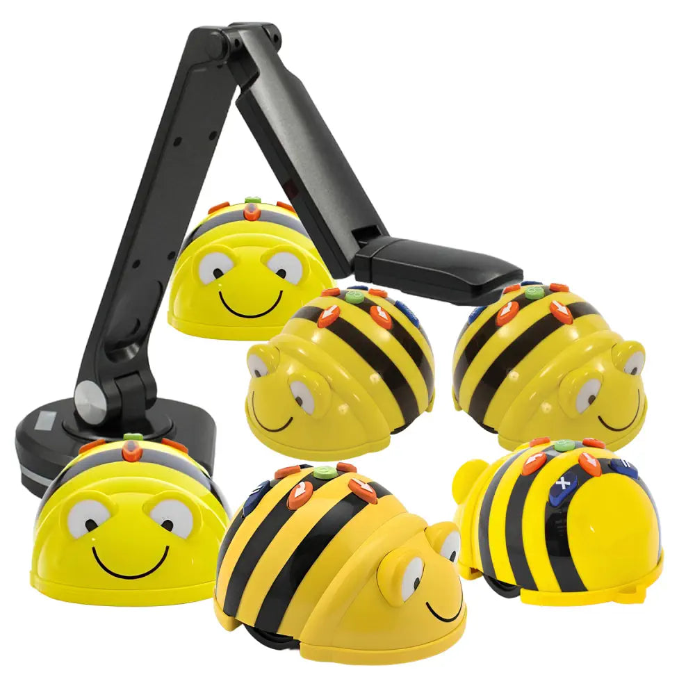 TTS Bee-Bot Programmable Floor Robot 6-pcs See &amp; Say Version with FREE Joyusing V500S Document Camera - STEM Coding Robotics Digitalization Kit for Classroom, School &amp; Office Learning