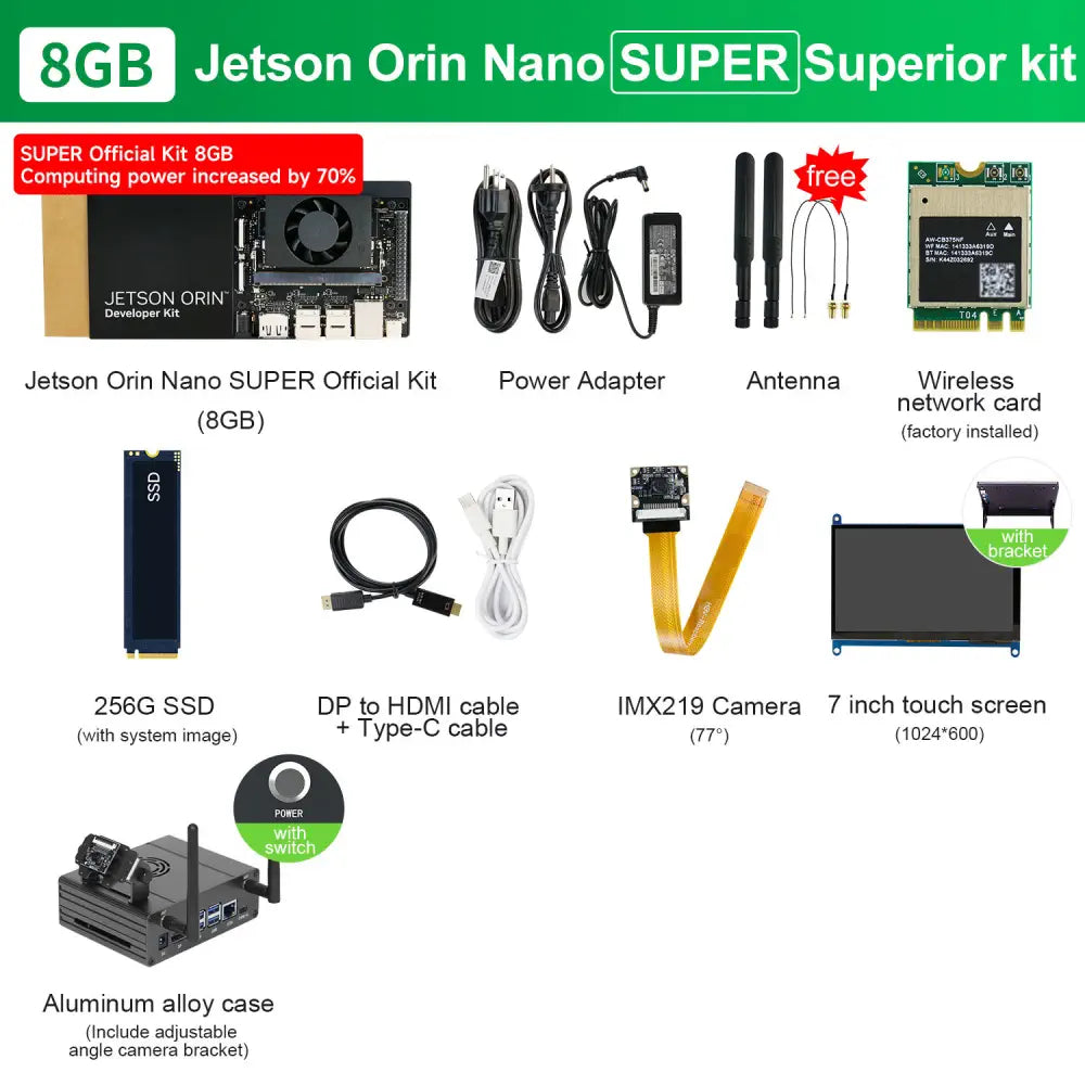 Official Original Jetson Orin NANO 8GB SUPER Development Board for AI Deep Learning-- Superior Kit