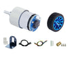 Yahboom 520 DC Gear Motor with Encoder 205RPM(1:56)-Motor+Bracket+Coupling+Rubber tire