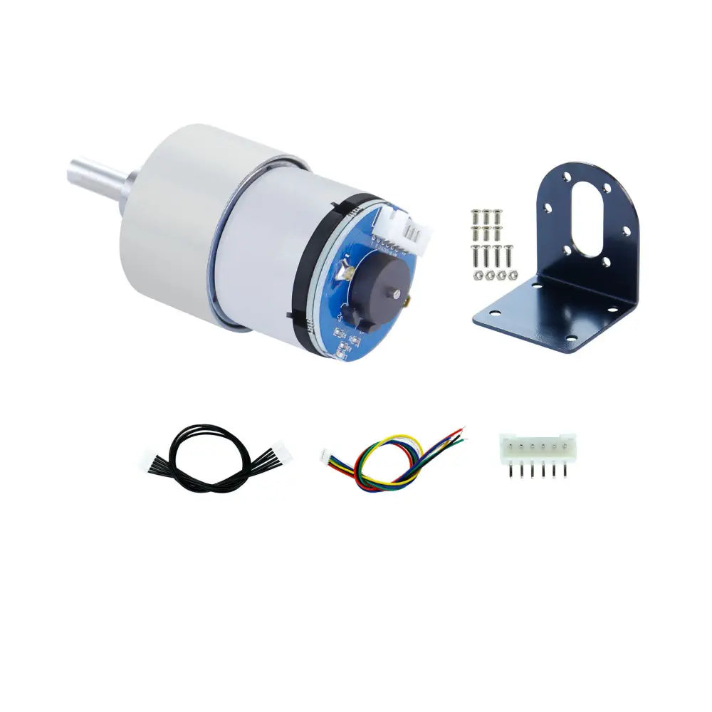 Yahboom 520 DC Gear Motor with Encoder 205RPM(1:56)-Motor+Bracket