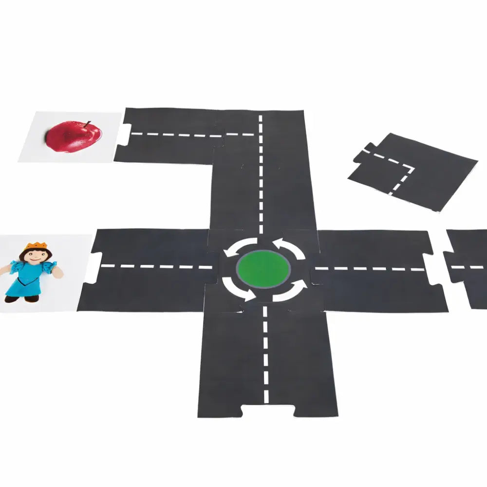 TTS Bee-Bot Modular Road - 25-Piece Programmable Floor Track, Endless Routes &amp; Coding Challenges for Bee-Bot or Blue-Bot - STEM Learning Classroom &amp; Home | 4 End Pieces