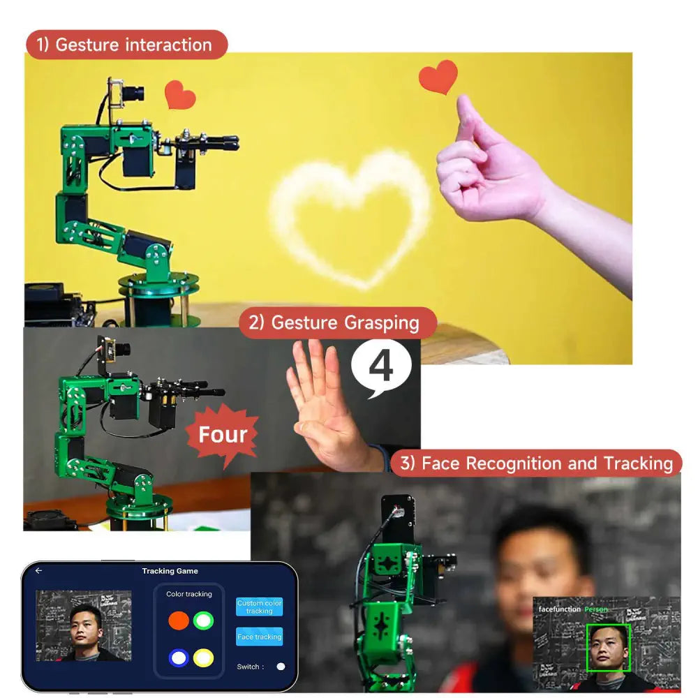 Yahboom DOFBOT AI Large Model Vision Robotic Arm Superior Version With Jetson NANO 4GB SUB Board