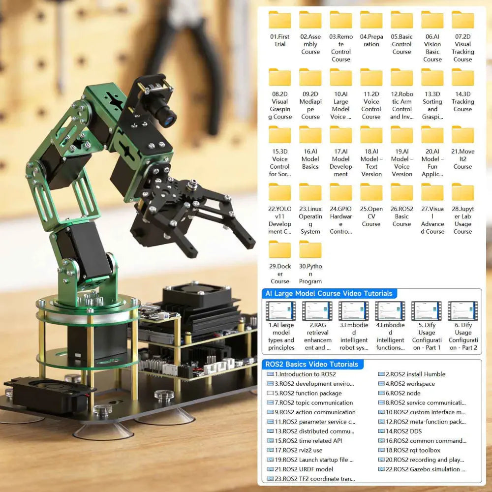 Yahboom DOFBOT AI Large Model Vision Robotic Arm Superior Version With Jetson NANO 4GB SUB Board