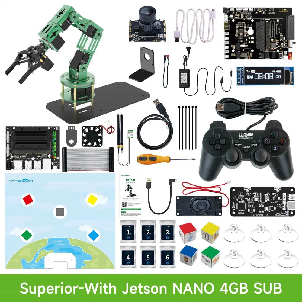 Yahboom DOFBOT AI Large Model Vision Robotic Arm Superior Version With Jetson NANO 4GB SUB Board