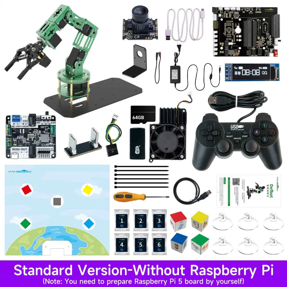 Yahboom DOFBOT ROS2 AI Large Model Vision Robotic Arm-Standard Version Without Raspberry Pi 5 Board
