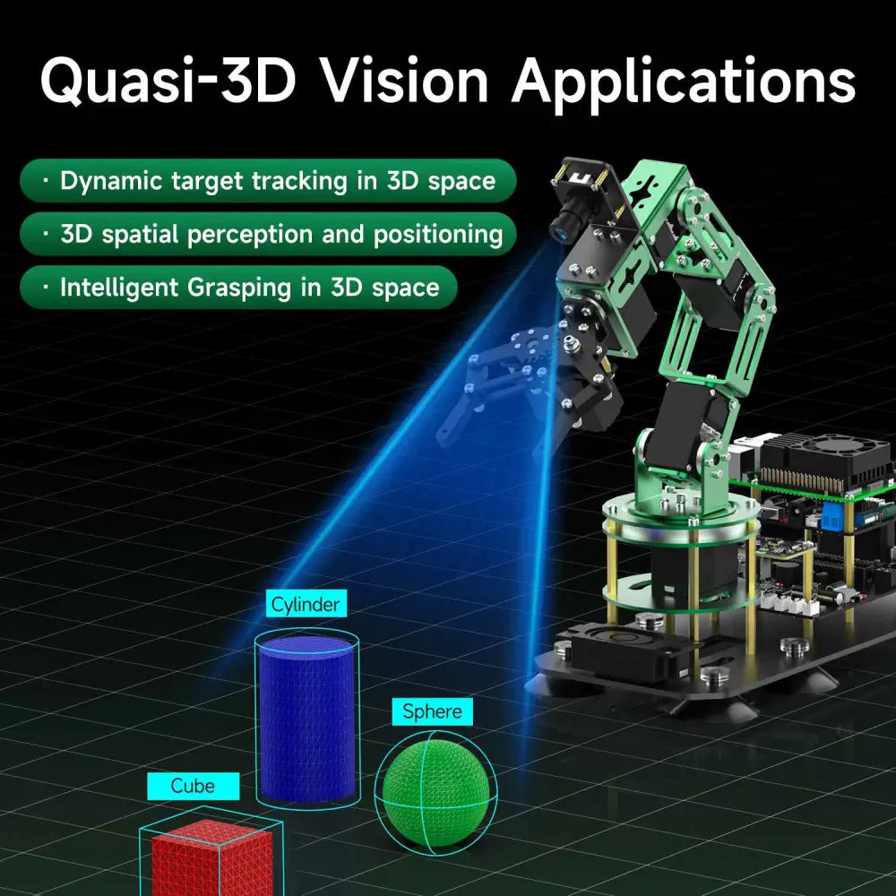 Yahboom DOFBOT ROS2 AI Large Model Vision Robotic Arm-Superior Version With Raspberry Pi 5 4GB Board