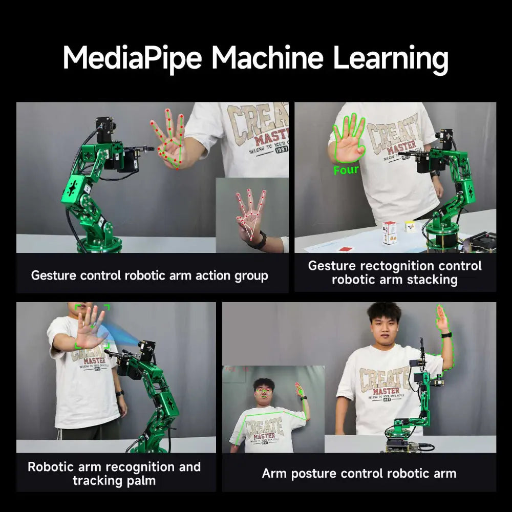 Yahboom DOFBOT ROS2 AI Large Model Vision Robotic Arm-Superior Version With Raspberry Pi 5 16GB Board