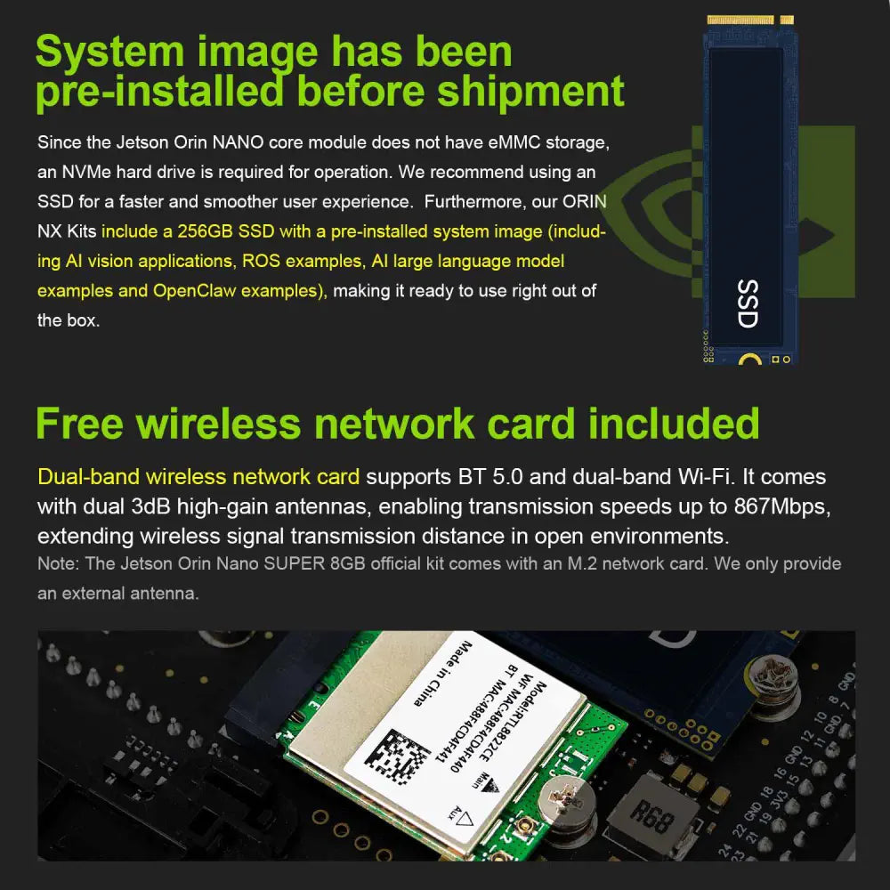 Official Original Jetson Orin NANO 8GB SUPER Development Board for AI Deep Learning-- Superior Kit
