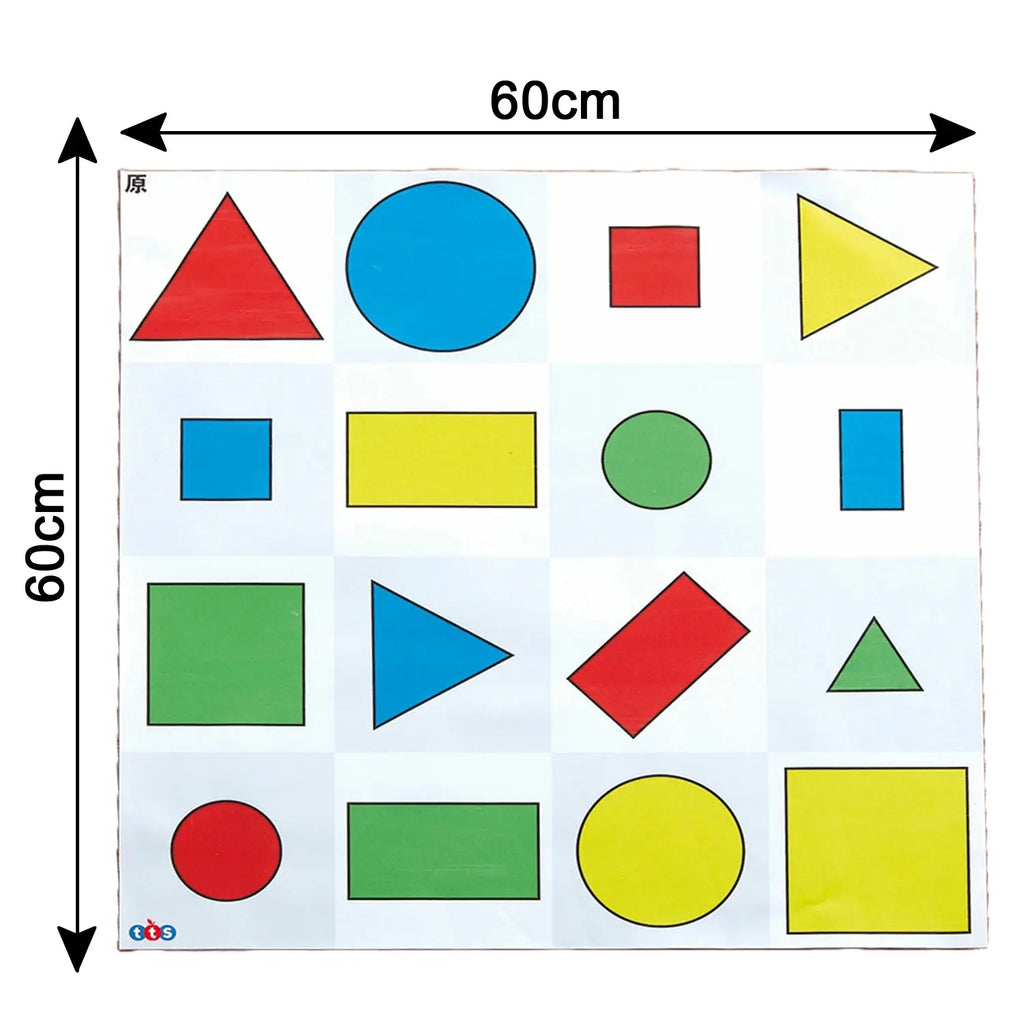 TTS Shapes Color &amp; Size Mat - Durable Floor Mat - Bee-Bot &amp; Blue-Bot Compatible Coding Robot Play - Educational Maths, Geometry, STEM Learning - Classroom Mat | 60x60 cm