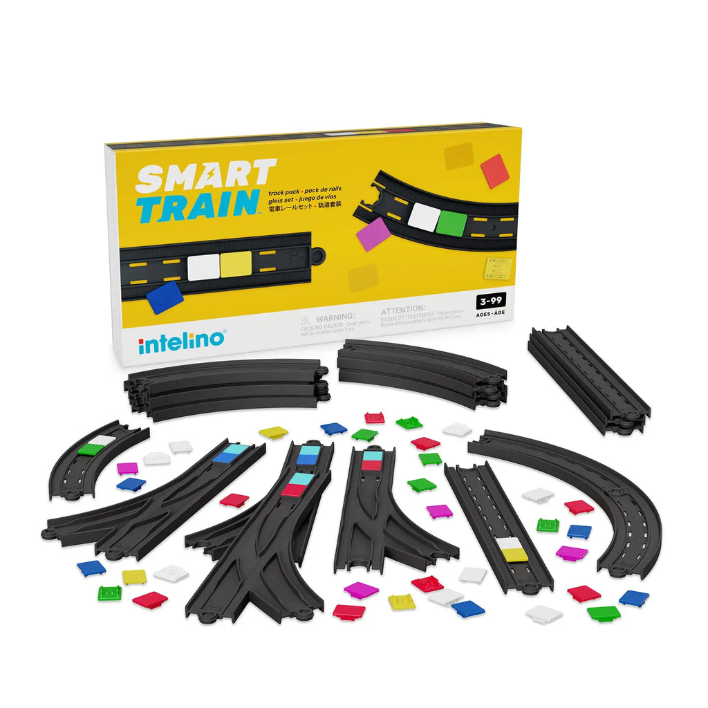 Intelino Smart Train Track Extension Pack – STEM Learning Toy for Kids, Classroom &amp; Home Educational Coding Train Tracks Set