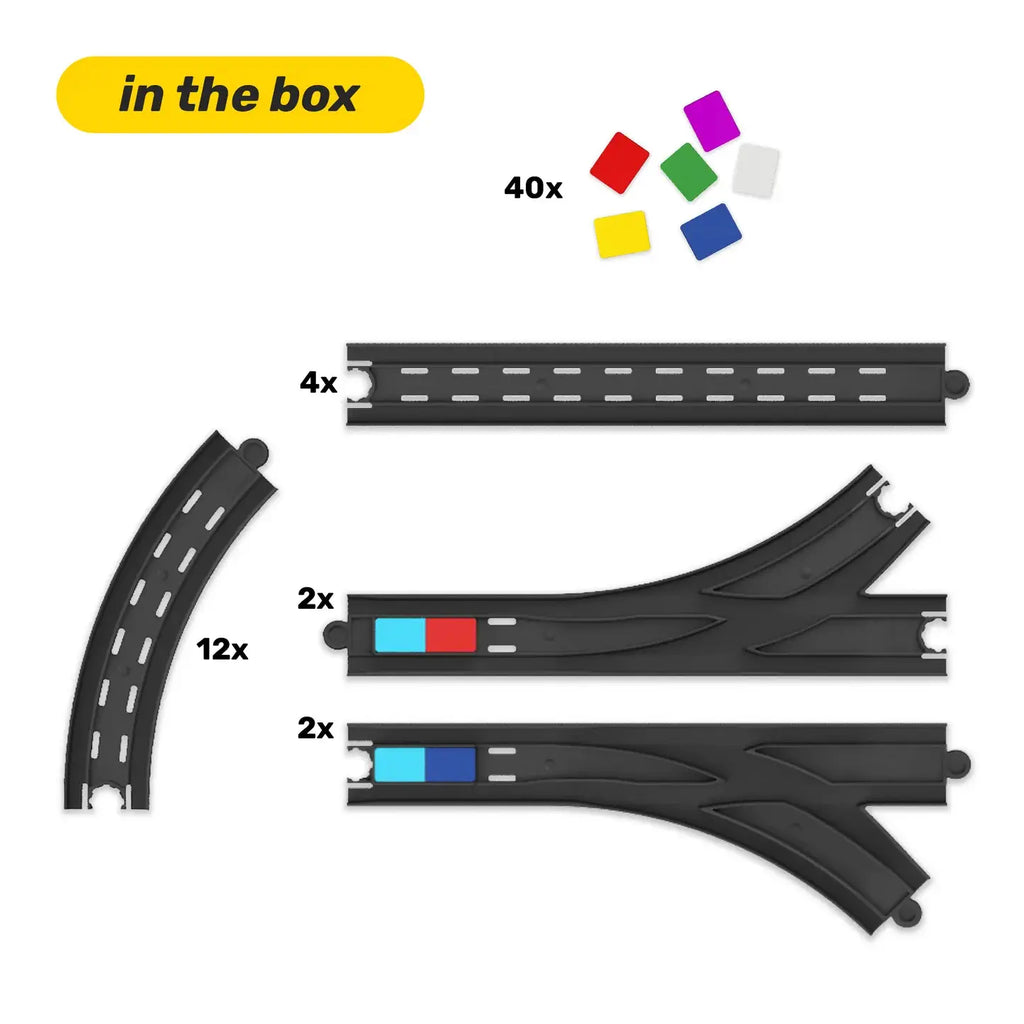 Intelino Smart Train Track Extension Pack – STEM Learning Toy for Kids, Classroom &amp; Home Educational Coding Train Tracks Set