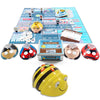 TTS Bee-Bot Programmable Robot See &amp; Say Version with Transport &amp; Industry Mat 75x75 cm &amp; Activity Tin Bundle | Coding STEM Education Toys for Kids Classroom Learning Set