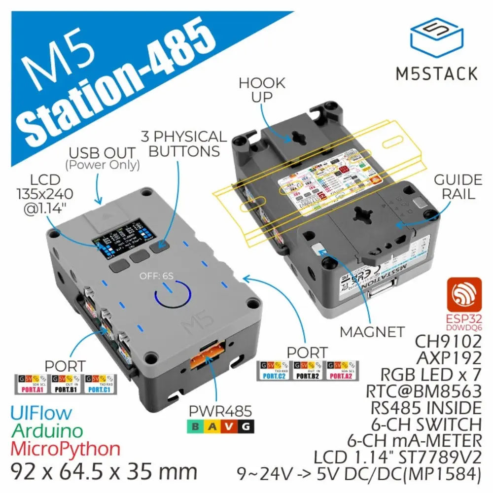 M5Stack Station ESP32 IoT Development Kit (RS485)