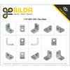 goBILDA Threaded Steel L-Bracket (1 Hole) - 12 Pack