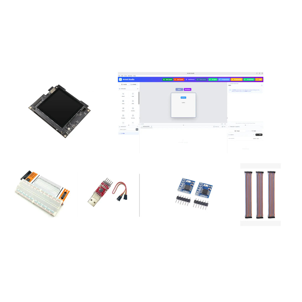 Artok Studio Pro HMI &amp; IoT Development Bundle for ESP32-S3-LCD-Ev-Board