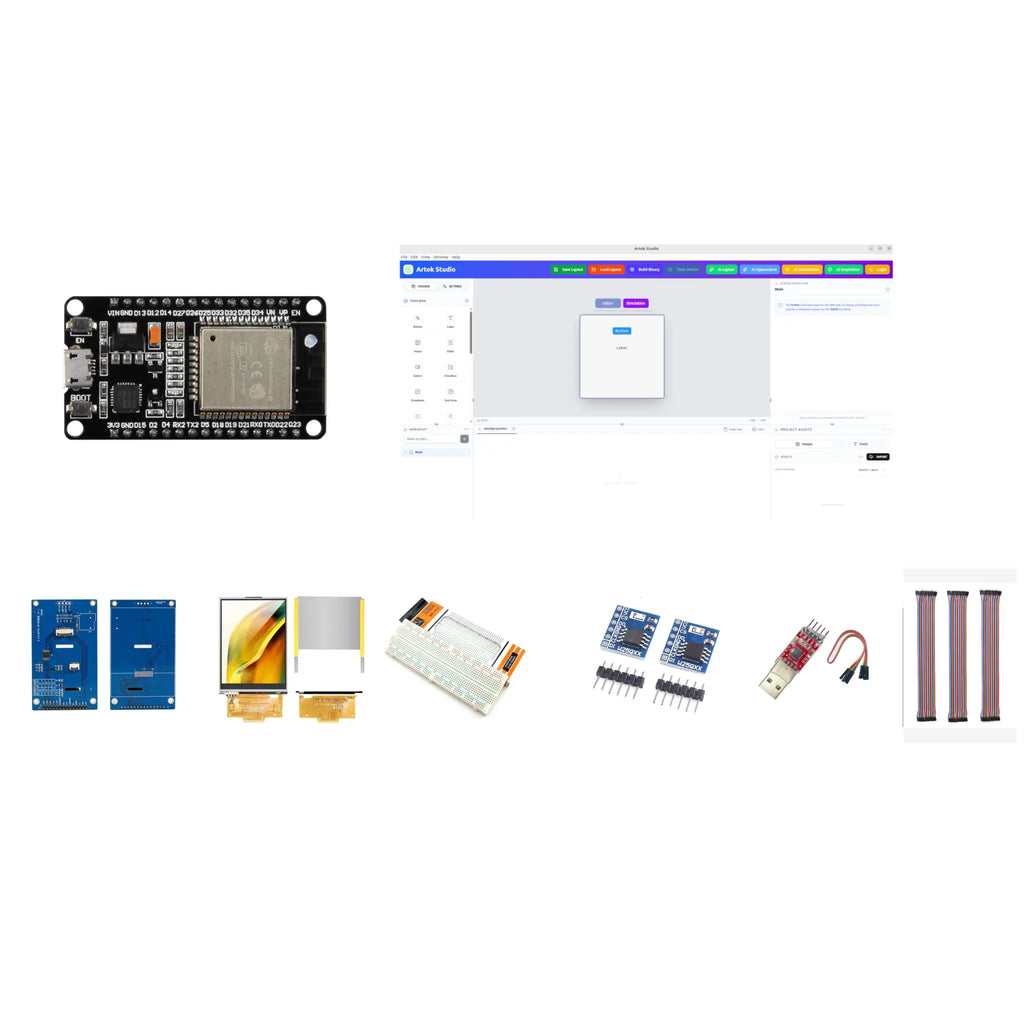 Artok Studio Pro Wireless HMI Bundle for NodeMCU (ESP32) DevKit