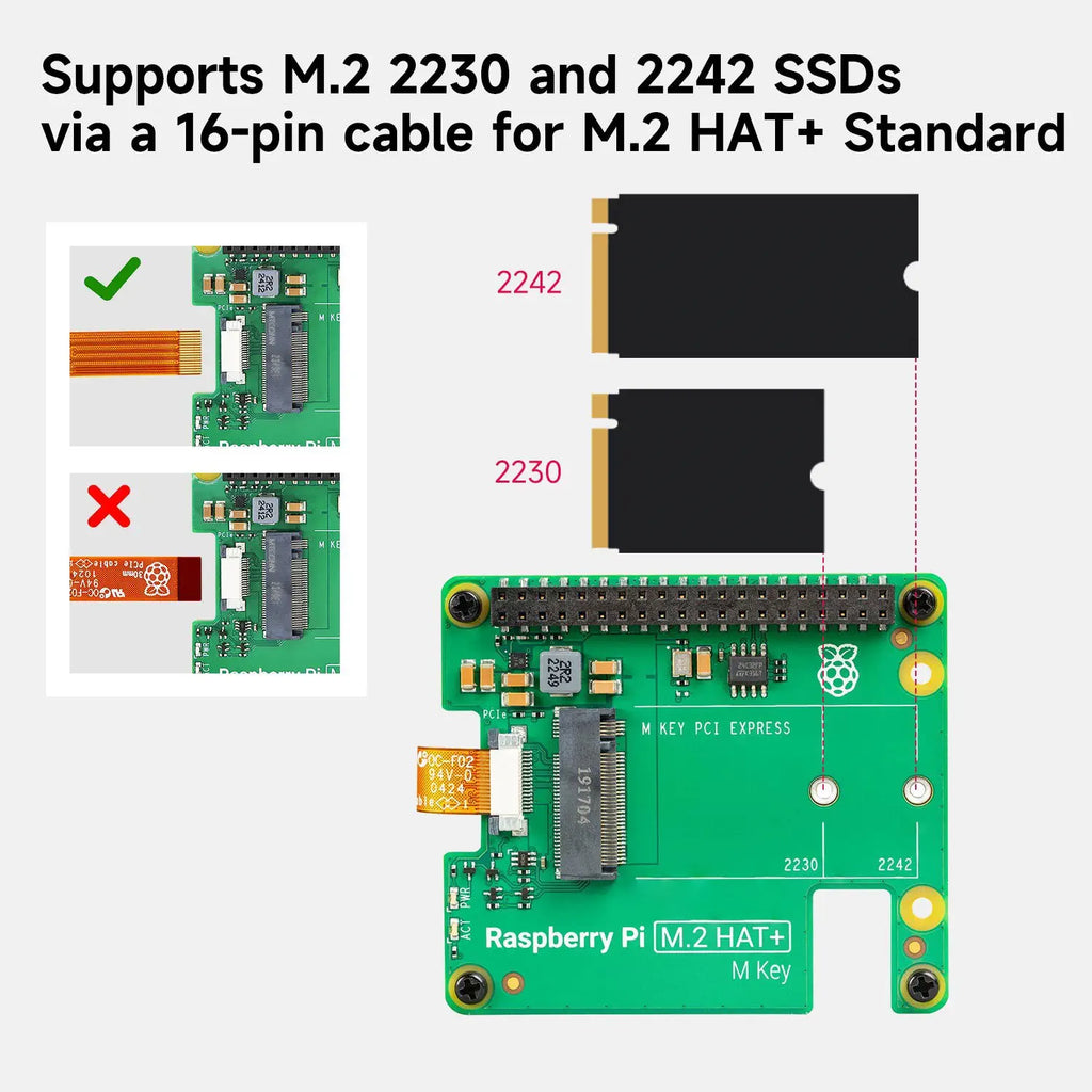 Raspberry Pi 5 Official M.2 HAT+ Standard Kit