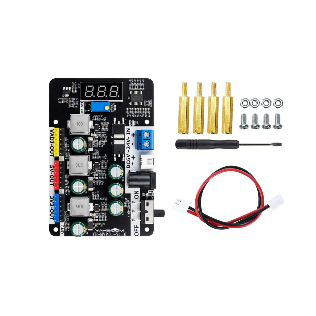 Yahboom Adjustable voltage reduction and stabilization module built on MP2491C