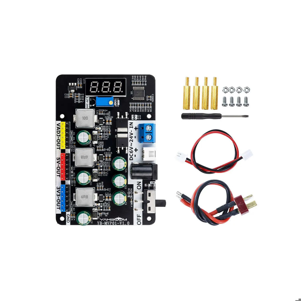 Yahboom Adjustable voltage reduction and stabilization module built on MP2491C with T-Plug Cable