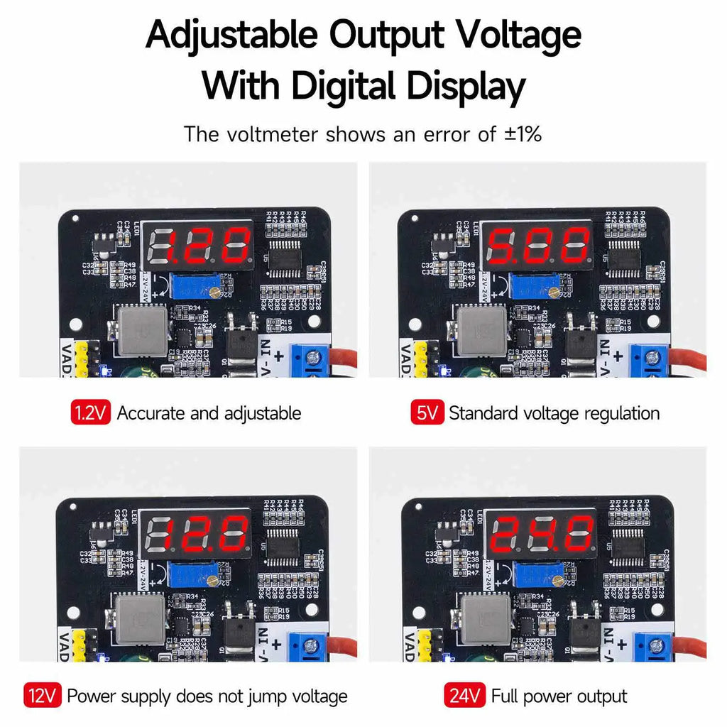 Yahboom Adjustable voltage reduction and stabilization module built on MP2491C