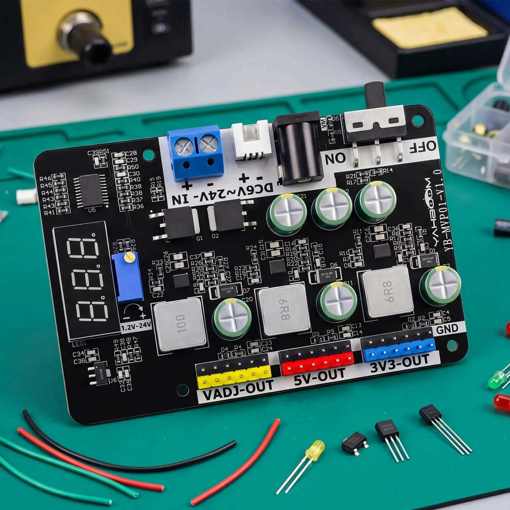 Yahboom Adjustable voltage reduction and stabilization module built on MP2491C