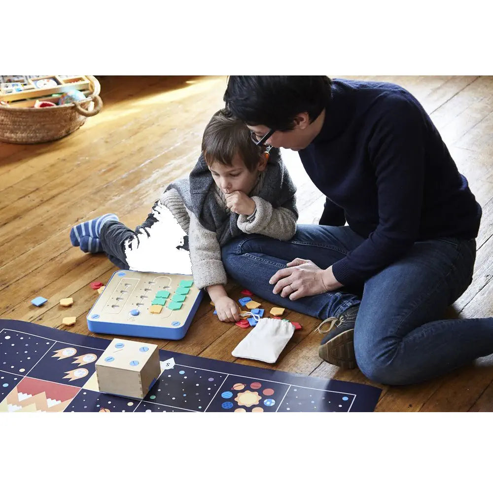 Cubetto+ Robot Playset with Ancient Egypt, Deep Space, Ocean, City Maps and Logic Pack - Coding  STEM Education Programming Learning Kit for Children 3+ Years