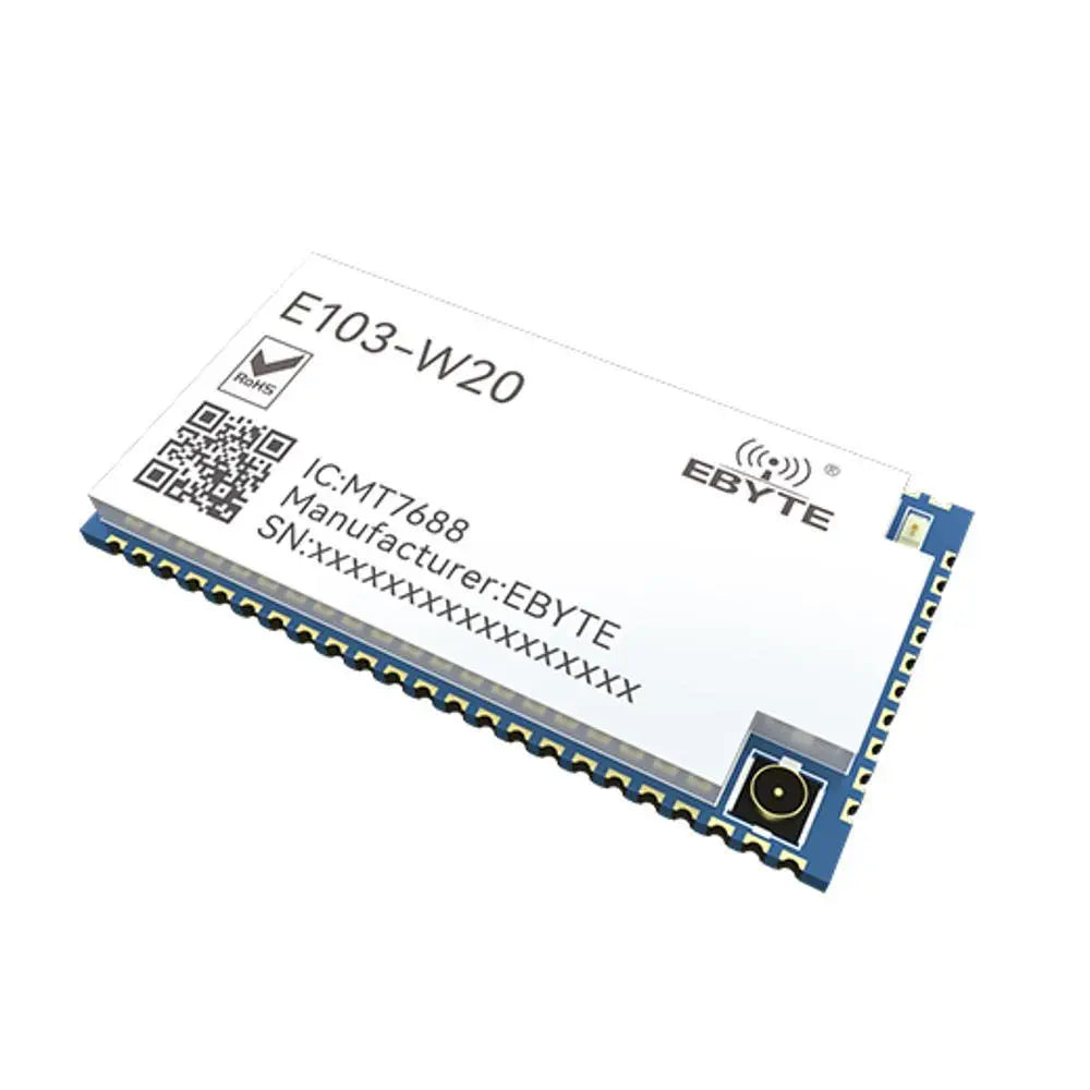 E103-W20(7688) MT7688AN chip solution Open Wrt operating system and custom development patch type small size serial port to WiFi wireless routing module
