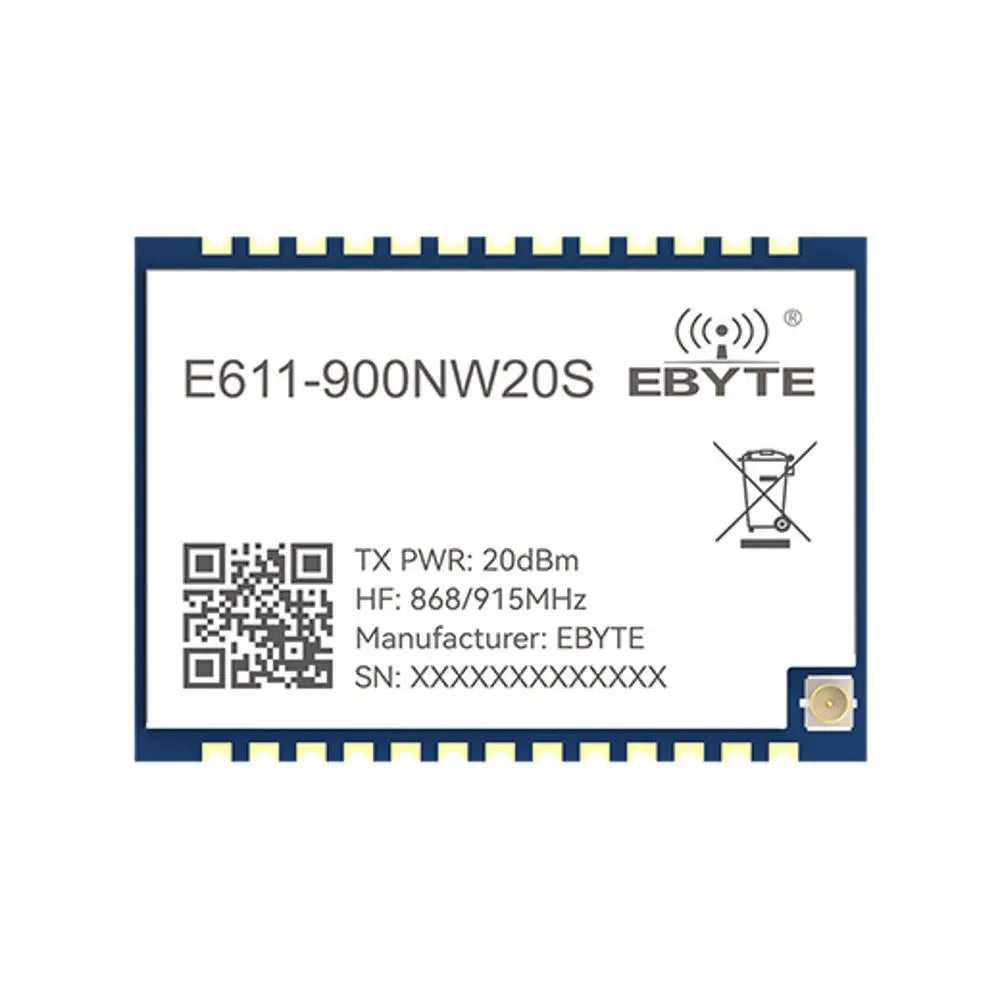 E611-900NW20S Remote Data and Image Transmission Module 868M 915M one send and multiple receive star network drone transparent transmission serial port wireless module