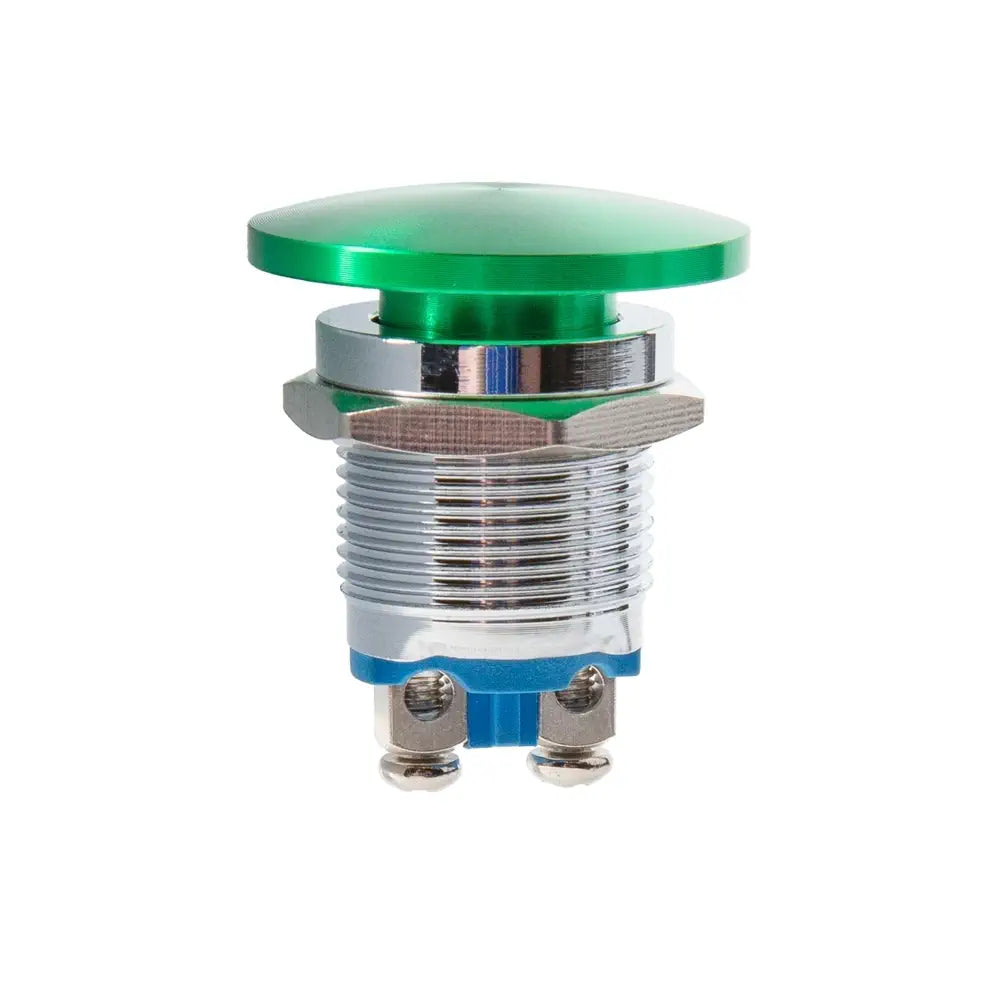 Sparkfun Metal Mushroom Head Pushbutton - Panel Mount (16mm, Green)