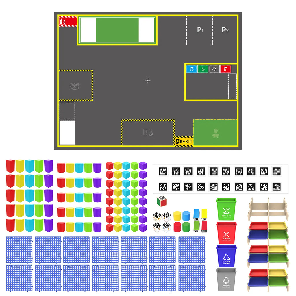 Yahboom Sandbox Map for Robotics AI Large Model Scenario (4.1m × 3m)