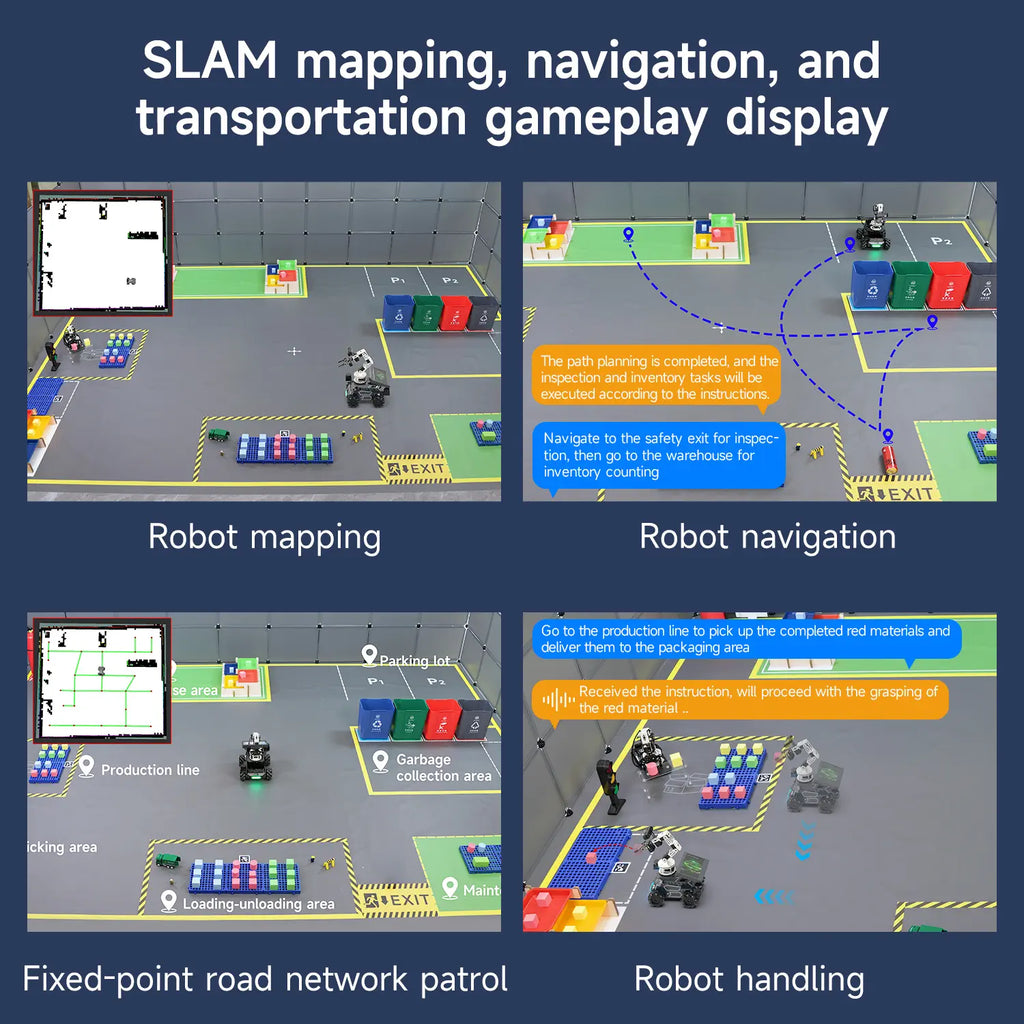Yahboom Sandbox Map for Robotics AI Large Model Scenario (4.1m × 3m)