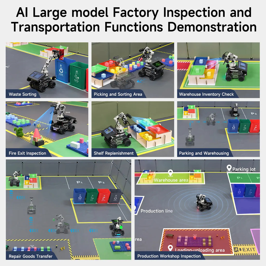 Yahboom Sandbox Map for Robotics AI Large Model Scenario (4.1m × 3m)
