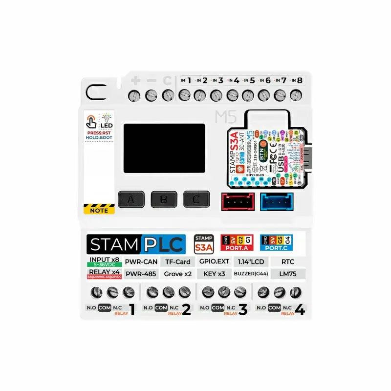 M5Stack StamPLC Controller w/ M5StampS3