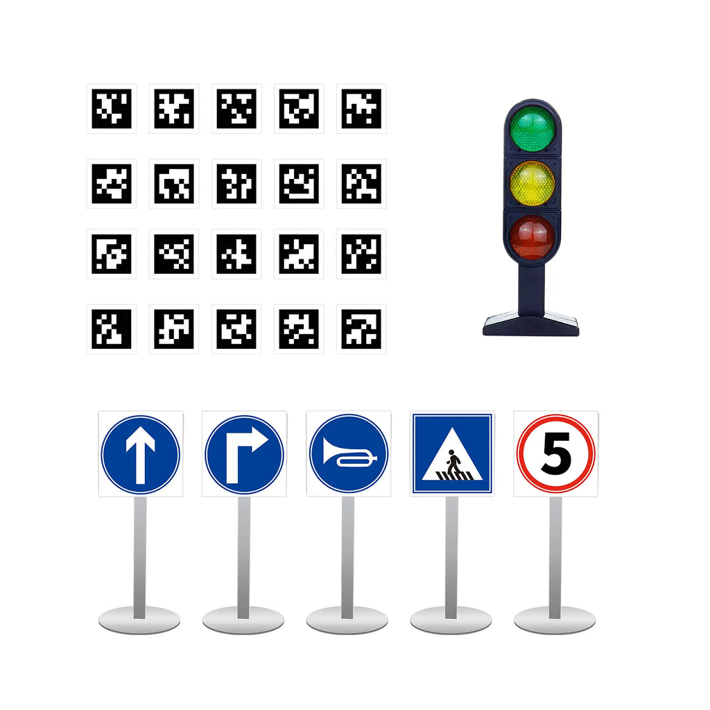 Yahboom ROS Robot Car Parts Kit-Traffic light&amp;road signs&amp;vision codes