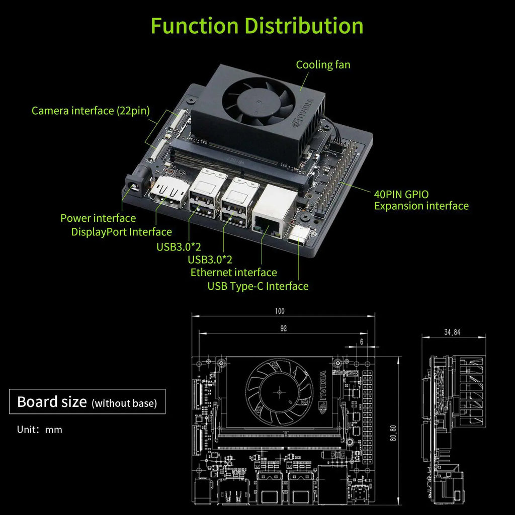 Jetson Orin Nano  SUPER Development Board 8GB RAM based on NVIDIA Core Module for AI Deep Learning-OpenClaw Kit