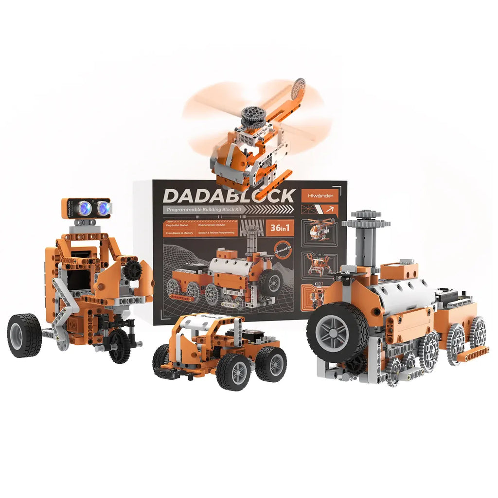 Hiwonder DaDablock Programmable Building Block Kit Powered by ESP32 with Sensor Expansion, LEGO-Compatible, Supports Scratch &amp; Python (Ultimate Kit)