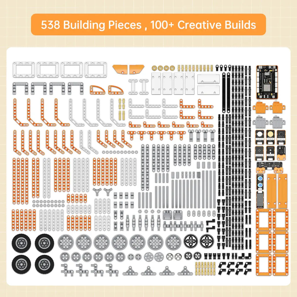 Hiwonder DaDablock Programmable Building Block Kit Powered by ESP32 with Sensor Expansion, LEGO-Compatible, Supports Scratch &amp; Python (Ultimate Kit)