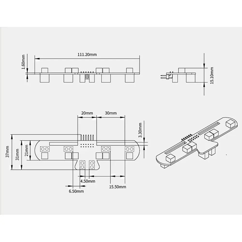 6 Channel Infrared Tracking Sensor Module With 6 Pin 25cm Female to Female Jumper Wire