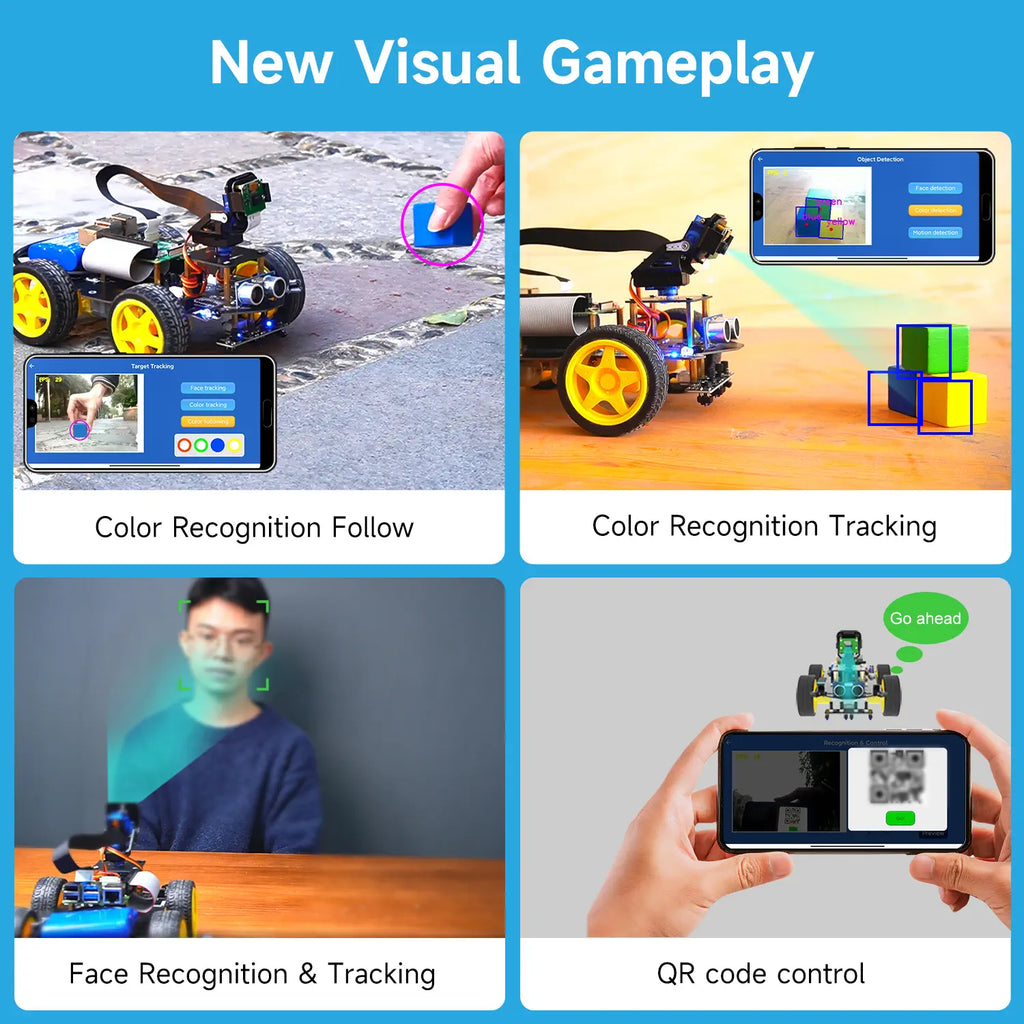 Yahboom Raspbot AI Vision Robot Car with FPV camera for Raspberry Pi 5(With Raspberry Pi 5 2G Board)