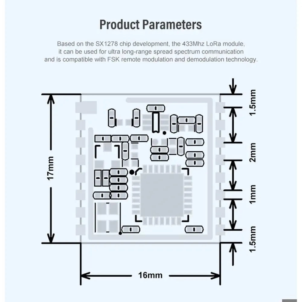 Ai-Thinker New Products Lora Spread Spectrum Wireless Module 433M SX1268 Chip Upgrade SX1278