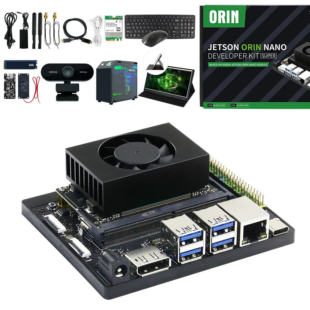 Jetson Orin Nano  SUPER Development Board 4GB RAM based on NVIDIA Core Module for AI Deep Learning--Ultimate Kit