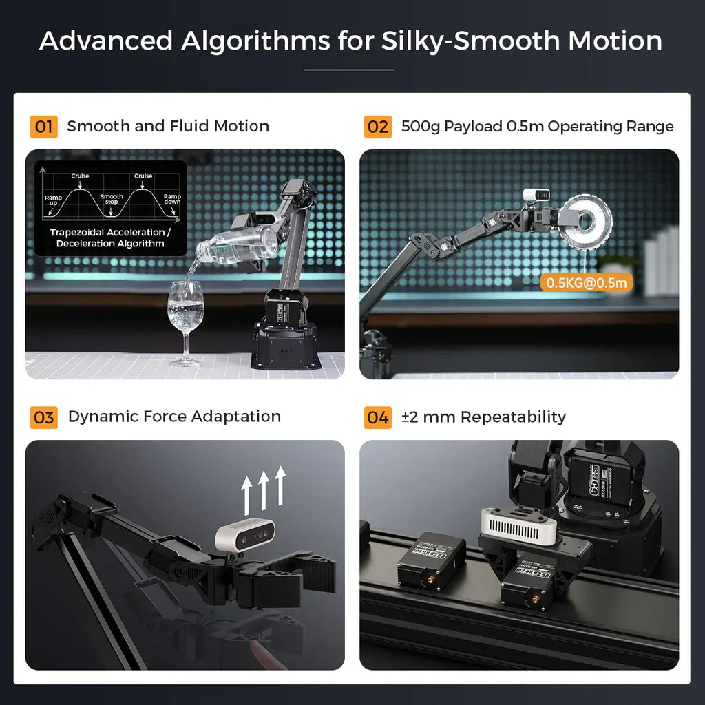 Hiwonder NexArm Open-Source ROS Robotic Arm VLA Embodied AI Kit with NVIDIA/Raspberry Pi &amp; ESP32 Dual-Controller Design, Multimodal Large AI Models &amp; OpenClaw (Without Raspberry Pi Kit)